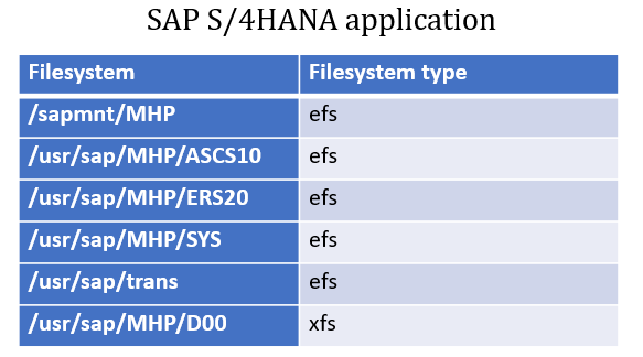 Application server filesystem mount points